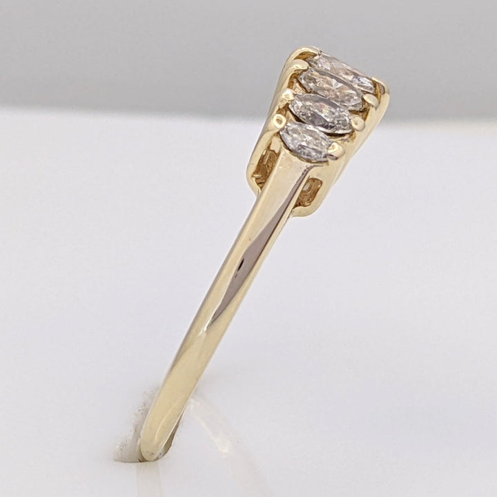 14K .55 CARAT TOTAL WEIGHT DIAMOND MARQUISE (7) ESTATE RING 2.4 GRAMS