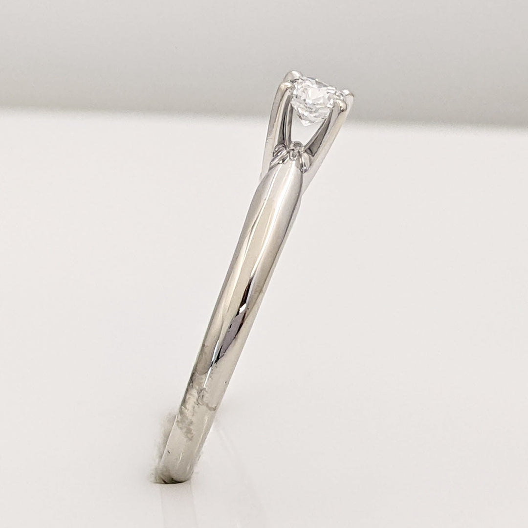 14K WHITE .23 CARAT TOTAL I1 G DIAMOND ROUND ESTATE SOLITAIRE RING 2.1 GRAMS