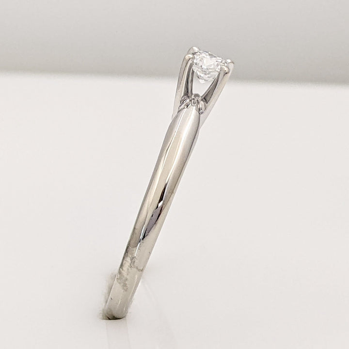 14K WHITE .23 CARAT TOTAL I1 G DIAMOND ROUND ESTATE SOLITAIRE RING 2.1 GRAMS