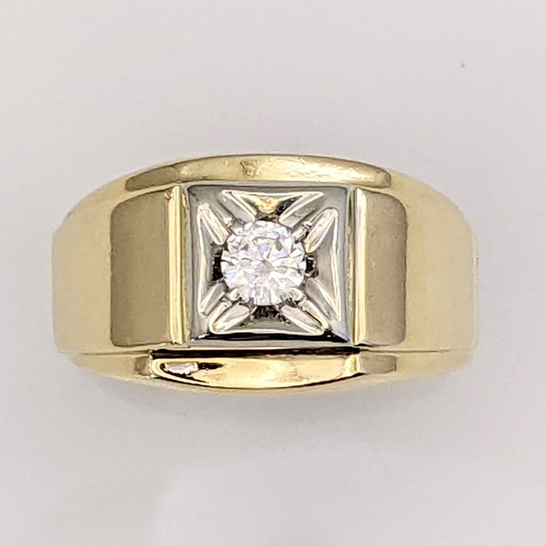 14K .29 CARAT TOTAL WEIGHT I1 H DIAMOND ROUND ESTATE RING 7.0 GRAMS