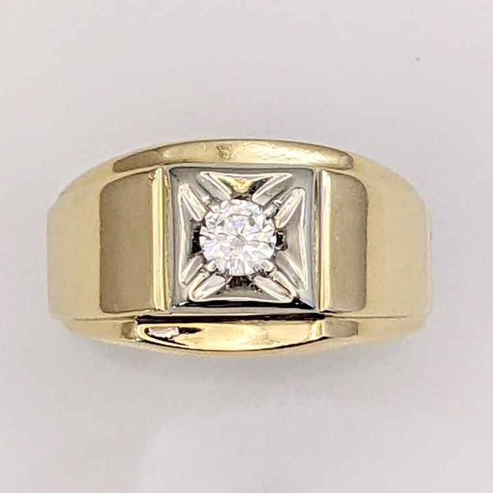 14K .29 CARAT TOTAL WEIGHT I1 H DIAMOND ROUND ESTATE RING 7.0 GRAMS