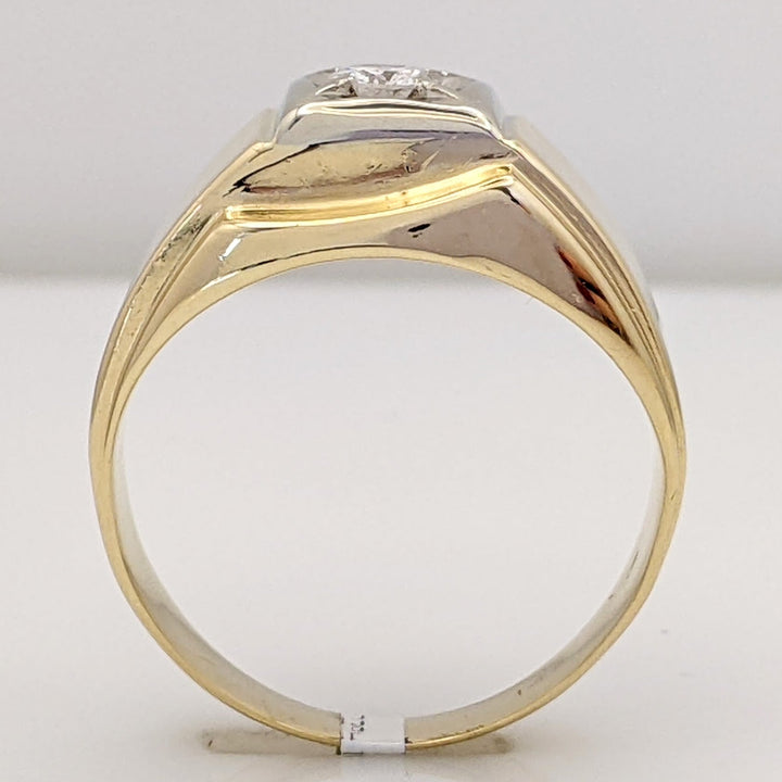 14K .29 CARAT TOTAL WEIGHT I1 H DIAMOND ROUND ESTATE RING 7.0 GRAMS
