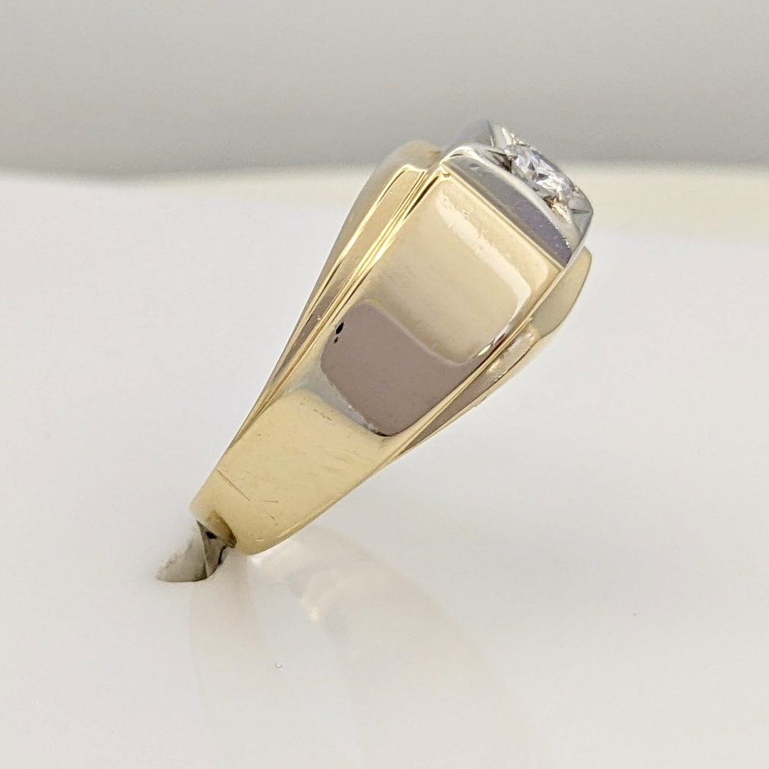 14K .29 CARAT TOTAL WEIGHT I1 H DIAMOND ROUND ESTATE RING 7.0 GRAMS