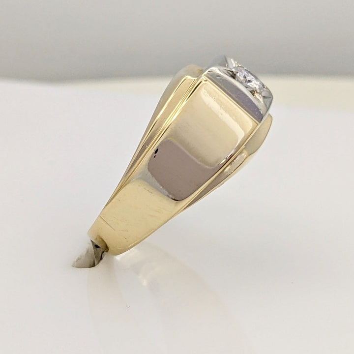 14K .29 CARAT TOTAL WEIGHT I1 H DIAMOND ROUND ESTATE RING 7.0 GRAMS