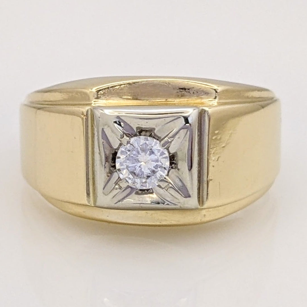 14K .29 CARAT TOTAL WEIGHT I1 H DIAMOND ROUND ESTATE RING 7.0 GRAMS
