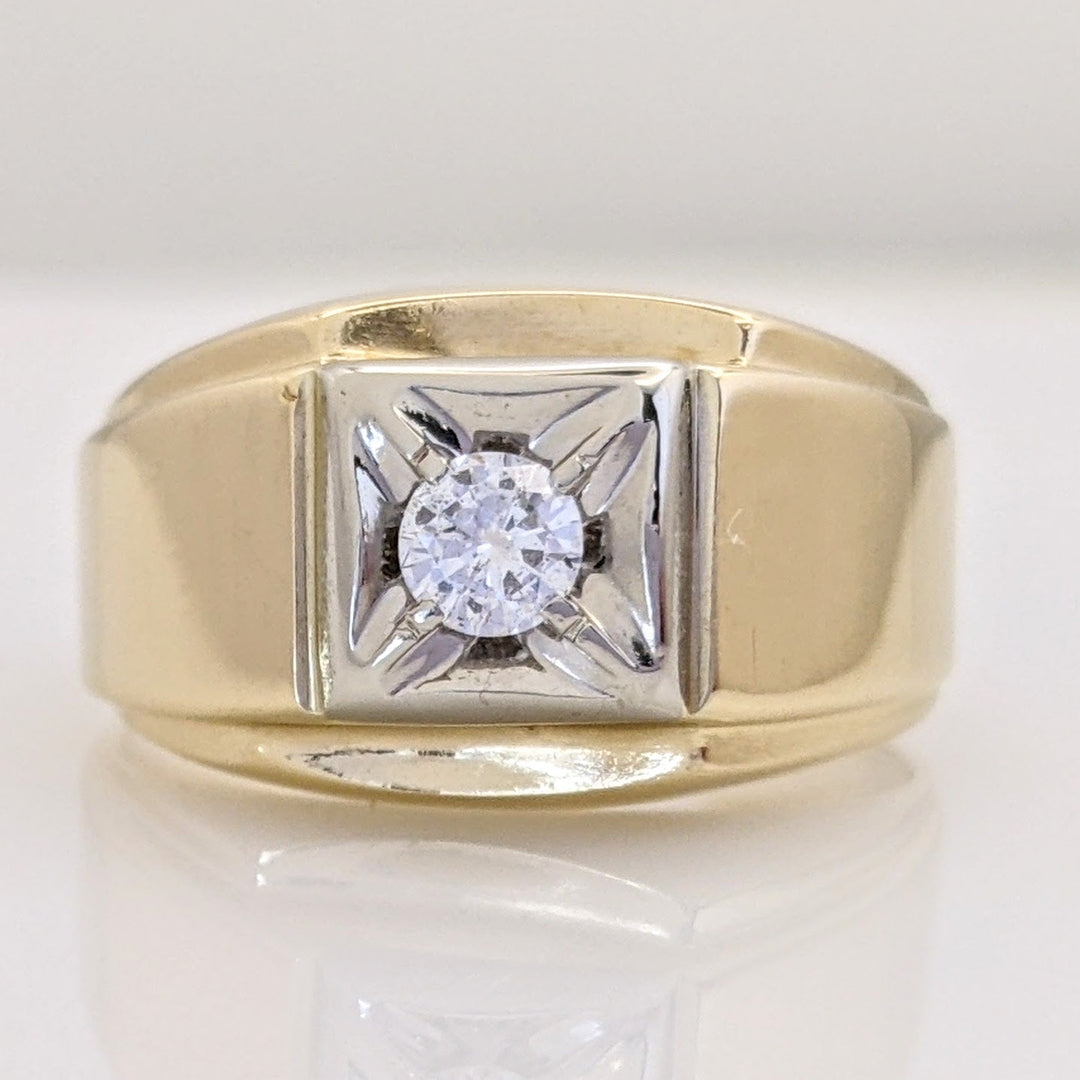 14K .29 CARAT TOTAL WEIGHT I1 H DIAMOND ROUND ESTATE RING 7.0 GRAMS