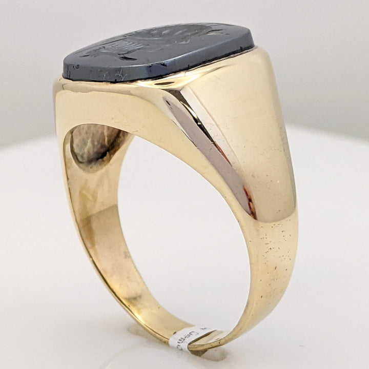 10K HEMATITE SOLIDER ESTATE RING 9.4 GRAMS