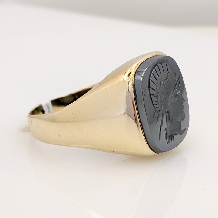 10K HEMATITE SOLIDER ESTATE RING 9.4 GRAMS
