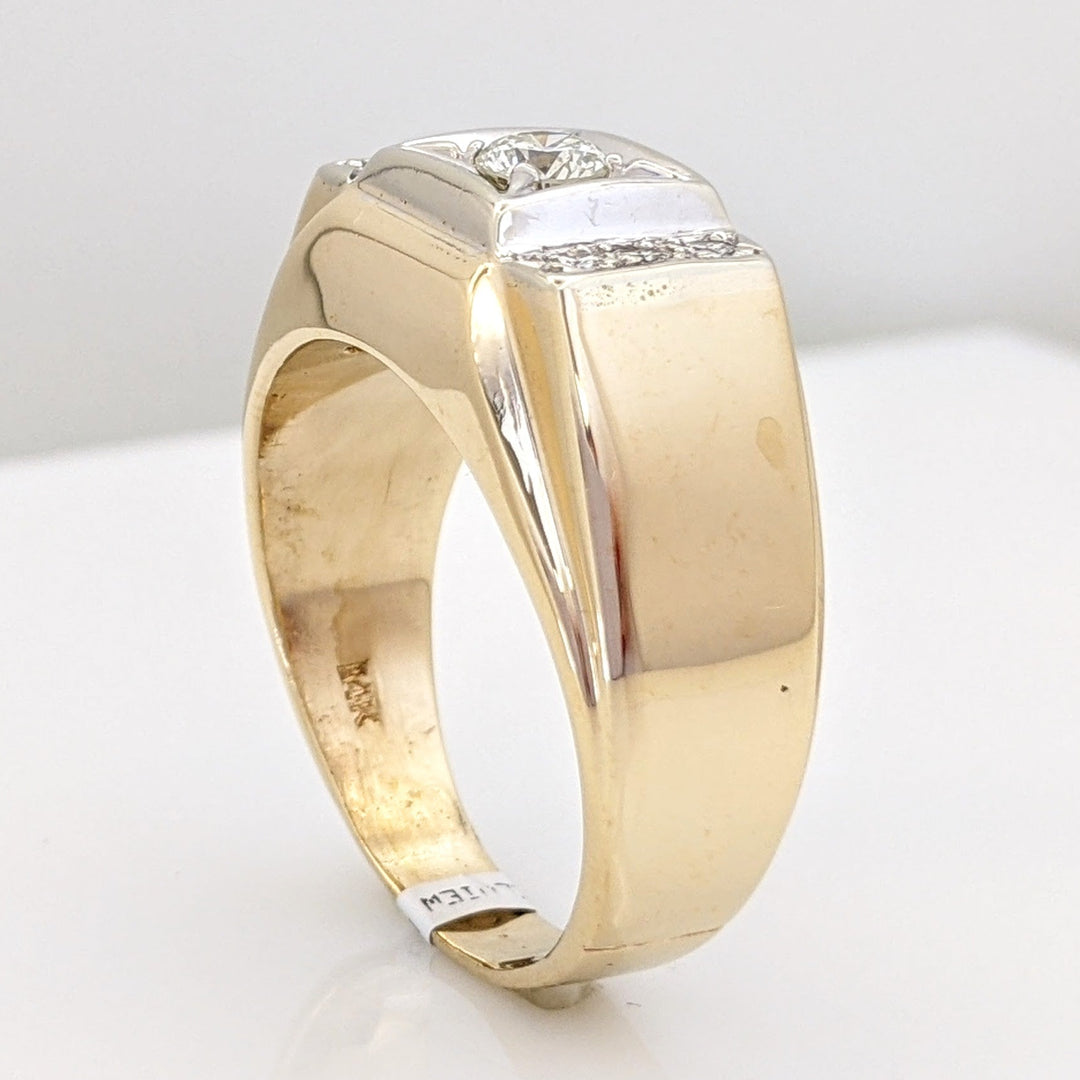 14K .53 CARAT TOTAL WEIGHT VS2 H DIAMOND ROUND (7) ESTATE RING 13.9 GRAMS