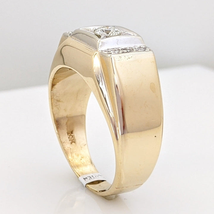 14K .53 CARAT TOTAL WEIGHT VS2 H DIAMOND ROUND (7) ESTATE RING 13.9 GRAMS