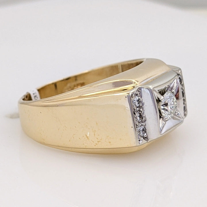 14K .53 CARAT TOTAL WEIGHT VS2 H DIAMOND ROUND (7) ESTATE RING 13.9 GRAMS