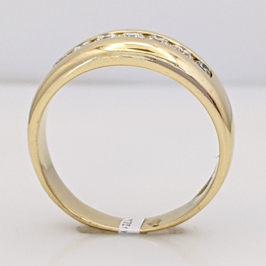 14K .49 CARAT TOTAL WEIGHT SI2H DIAMOND ROUND (7) ESTATE BAND 7.0 GRAMS