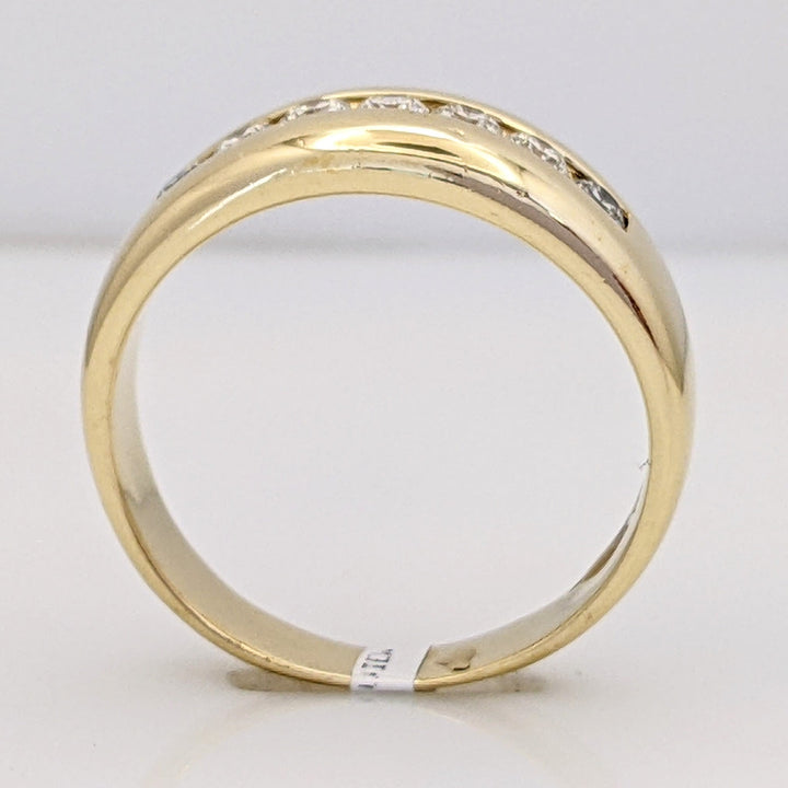 14K .49 CARAT TOTAL WEIGHT SI2H DIAMOND ROUND (7) ESTATE BAND 7.0 GRAMS