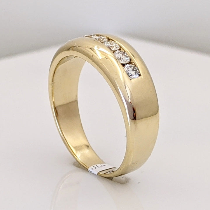 14K .49 CARAT TOTAL WEIGHT SI2H DIAMOND ROUND (7) ESTATE BAND 7.0 GRAMS