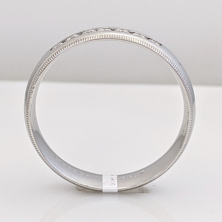 PLATINUM .35 CARAT TOTAL WEIGHT SI1 I DIAMOND ROUND (7) ESTATE CHANNEL SET BAND 12.0 GRAMS
