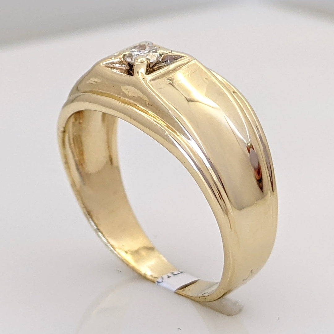 14K .14 CARAT TOTAL SI2 I DIAMOND ROUND BOX TOP ESTATE RING 3.7 GRAMS