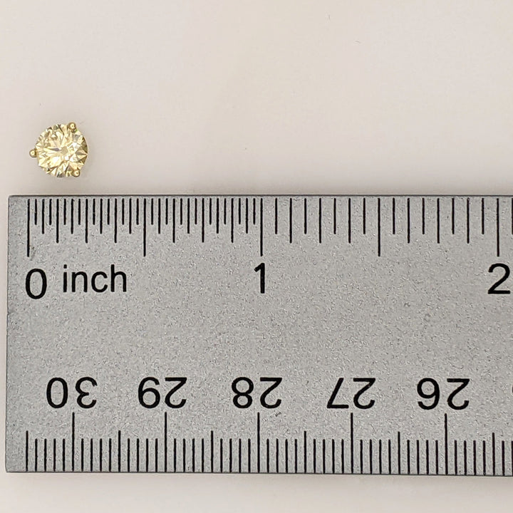 14K 1.40 CARAT TOTAL WEIGHT I1 P DIAMOND ROUND (2) MARTINI ESTATE EARRINGS 1.0 GRAMS