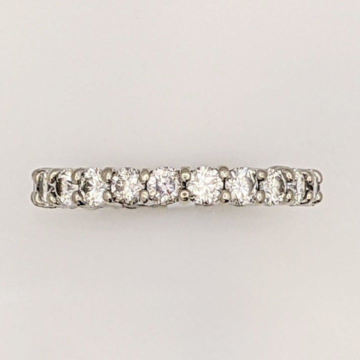 18K WHITE 1.76 CARAT TOTAL WEIGHT SI1 I DIAMOND ROUND (22) ESTATE ETERNITY BAND 3.8 GRAMS