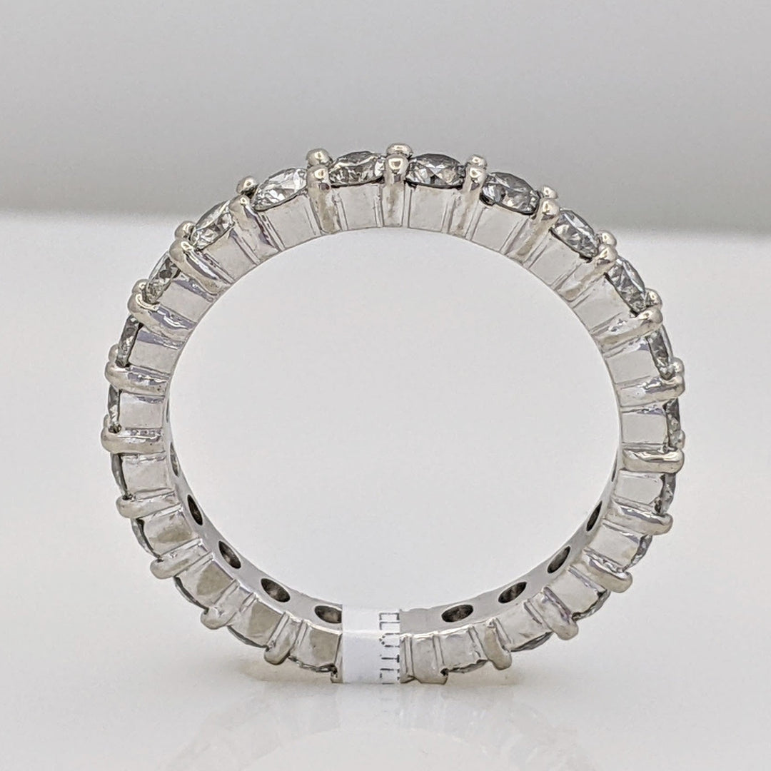 18K WHITE 1.76 CARAT TOTAL WEIGHT SI1 I DIAMOND ROUND (22) ESTATE ETERNITY BAND 3.8 GRAMS