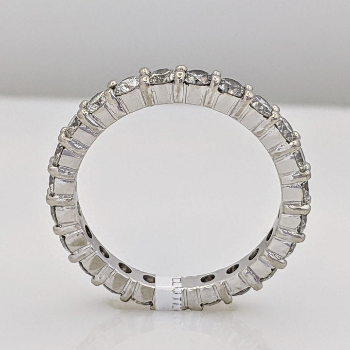 18K WHITE 1.76 CARAT TOTAL WEIGHT SI1 I DIAMOND ROUND (22) ESTATE ETERNITY BAND 3.8 GRAMS