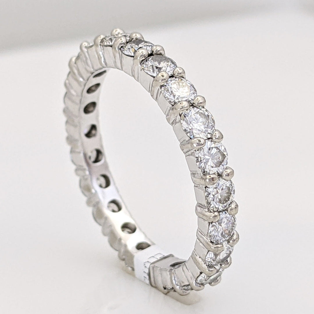 18K WHITE 1.76 CARAT TOTAL WEIGHT SI1 I DIAMOND ROUND (22) ESTATE ETERNITY BAND 3.8 GRAMS
