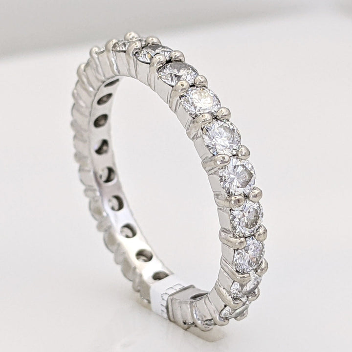 18K WHITE 1.76 CARAT TOTAL WEIGHT SI1 I DIAMOND ROUND (22) ESTATE ETERNITY BAND 3.8 GRAMS