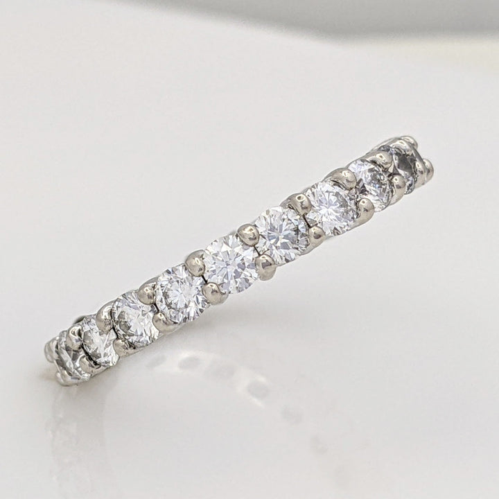 18K WHITE 1.76 CARAT TOTAL WEIGHT SI1 I DIAMOND ROUND (22) ESTATE ETERNITY BAND 3.8 GRAMS