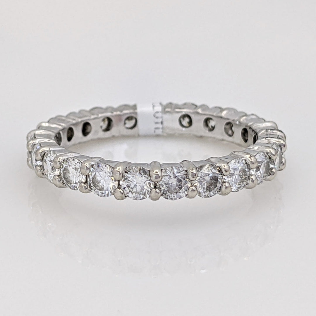 18K WHITE 1.76 CARAT TOTAL WEIGHT SI1 I DIAMOND ROUND (22) ESTATE ETERNITY BAND 3.8 GRAMS