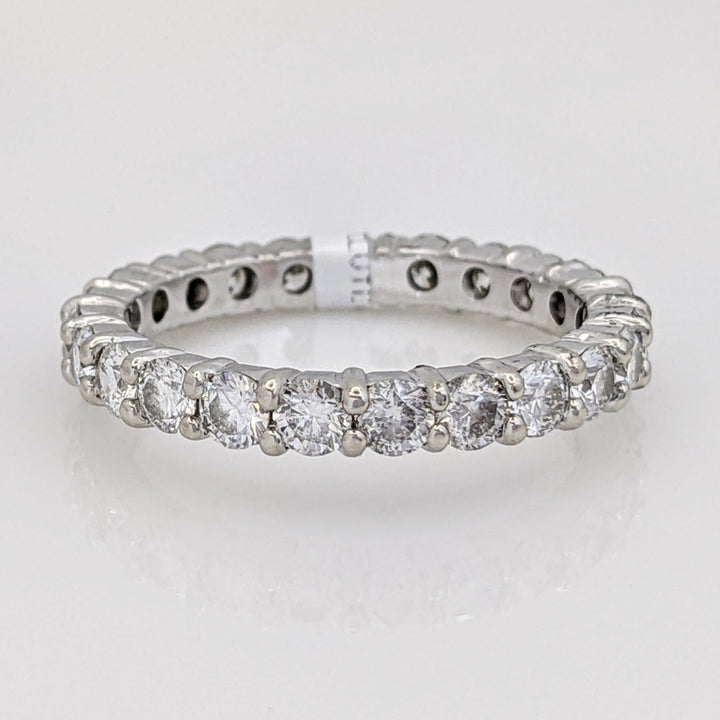 18K WHITE 1.76 CARAT TOTAL WEIGHT SI1 I DIAMOND ROUND (22) ESTATE ETERNITY BAND 3.8 GRAMS