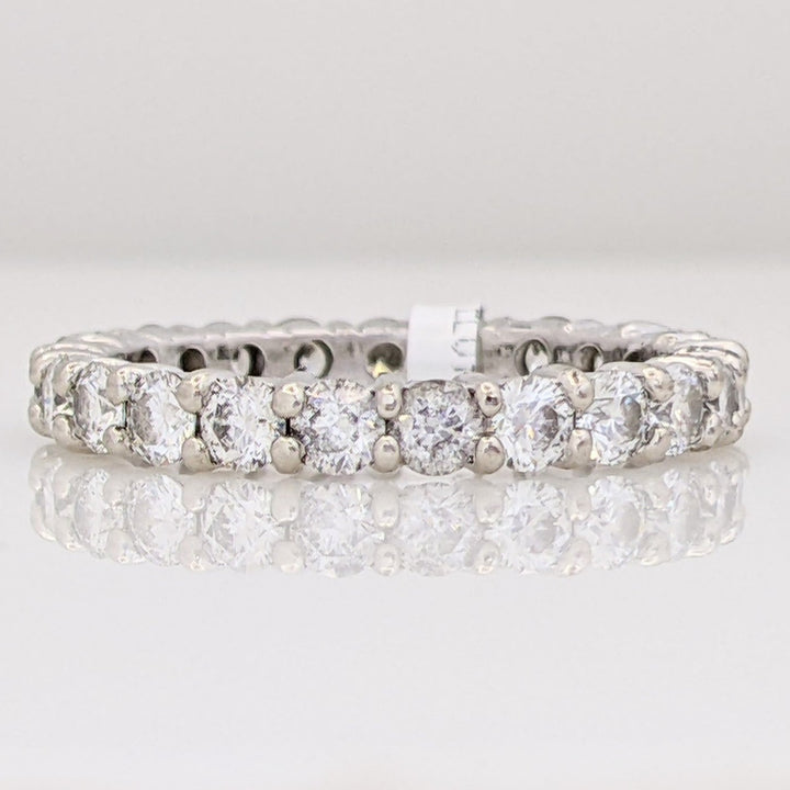 18K WHITE 1.76 CARAT TOTAL WEIGHT SI1 I DIAMOND ROUND (22) ESTATE ETERNITY BAND 3.8 GRAMS