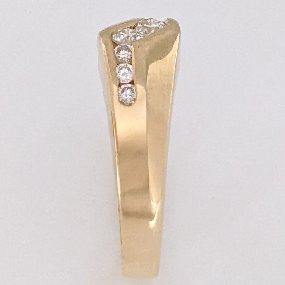 14K .40 CARAT TOTAL WEIGHT SI2 G DIAMOND ROUND (8) CHANNEL ESTATE BAND 5.3 GRAMS