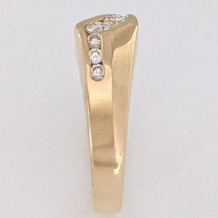14K .40 CARAT TOTAL WEIGHT SI2 G DIAMOND ROUND (8) CHANNEL ESTATE BAND 5.3 GRAMS