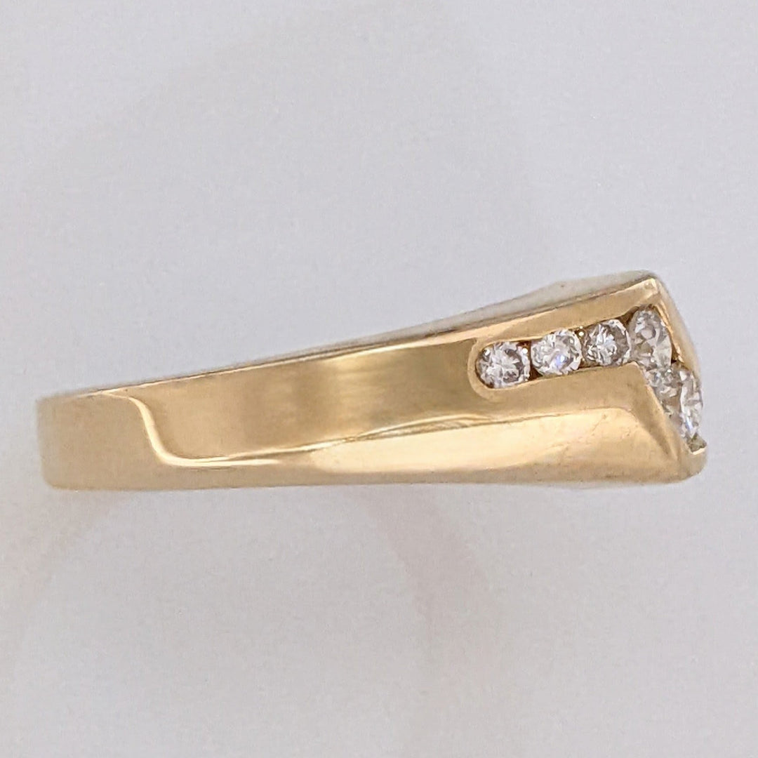 14K .40 CARAT TOTAL WEIGHT SI2 G DIAMOND ROUND (8) CHANNEL ESTATE BAND 5.3 GRAMS