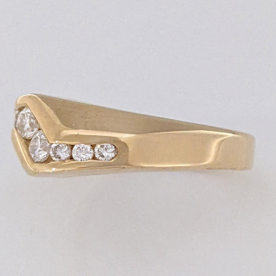 14K .40 CARAT TOTAL WEIGHT SI2 G DIAMOND ROUND (8) CHANNEL ESTATE BAND 5.3 GRAMS