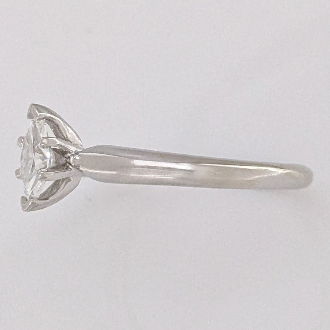 14K WHITE .32 CARAT TOTAL VS2 G DIAMOND MARQUISE ESTATE SOLITAIRE RING 2.1 GRAMS