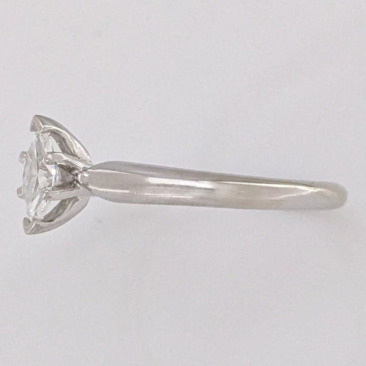 14K WHITE .32 CARAT TOTAL VS2 G DIAMOND MARQUISE ESTATE SOLITAIRE RING 2.1 GRAMS