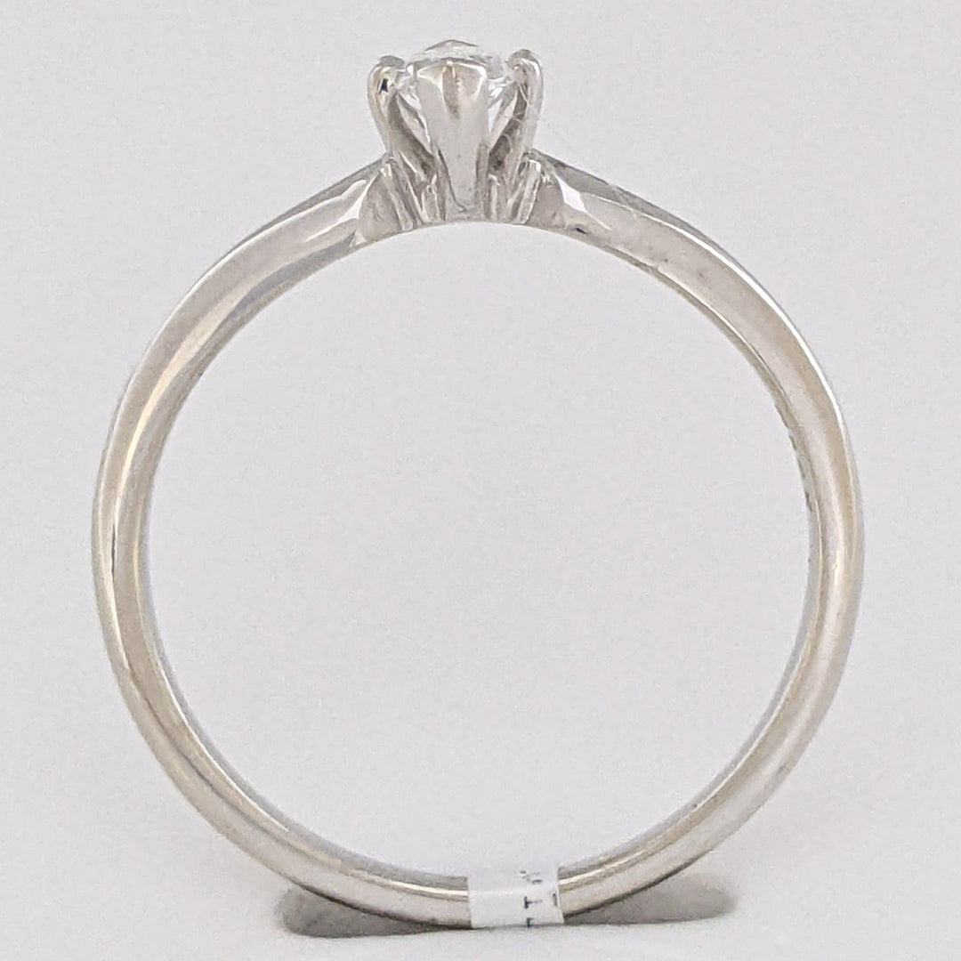 14K WHITE .32 CARAT TOTAL VS2 G DIAMOND MARQUISE ESTATE SOLITAIRE RING 2.1 GRAMS