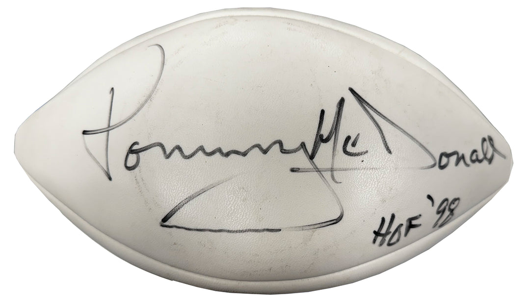 Tommy Mcdonald Autographed Football JSA COA