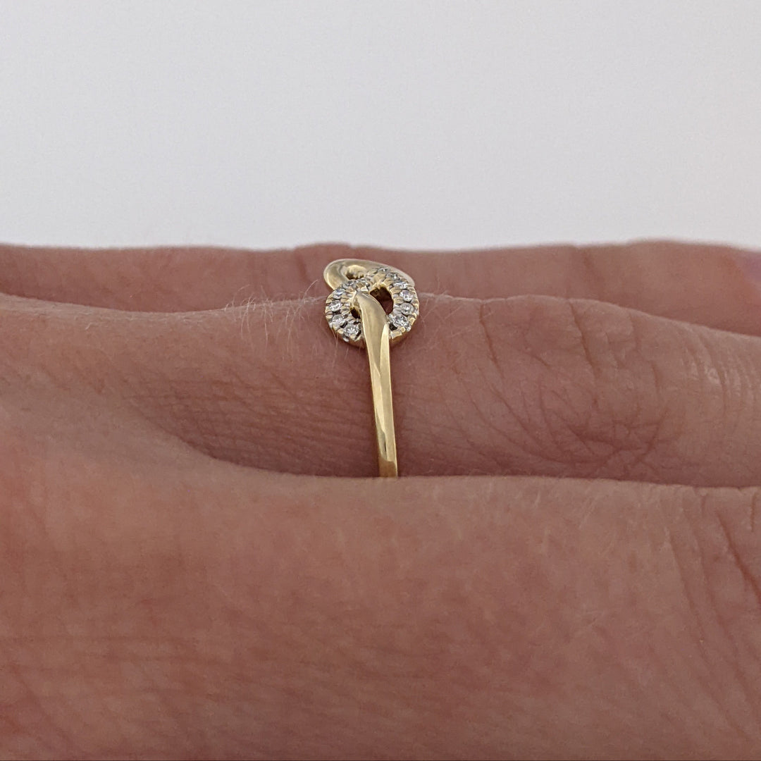 10K DIAMOND ROUND POLISHED INFINITY ESTATE RING 1.6 GRAMS