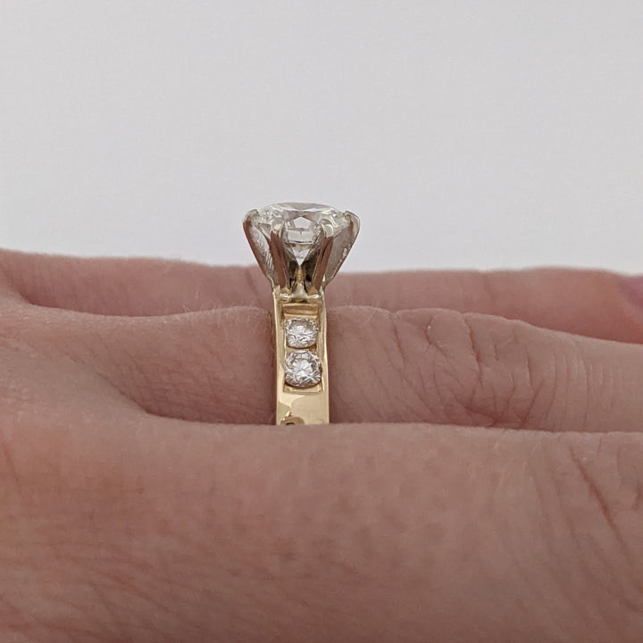 14K 1.40CTW VVS2 I DIAMOND ROUND (5) ESTATE RING 5.0 GRAMS