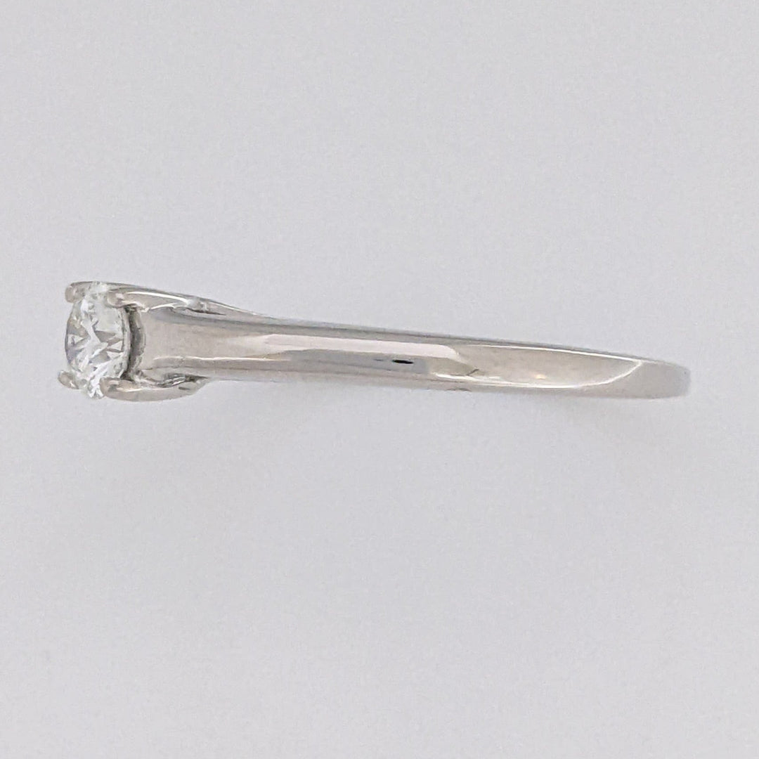14K WHITE .29 CARAT TOTAL SI2 I DIAMOND ROUND SOLITAIRE ESTATE RING 2.3 GRAMS