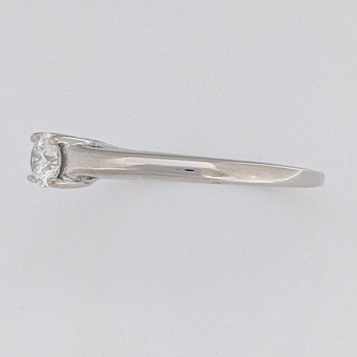 14K WHITE .29 CARAT TOTAL SI2 I DIAMOND ROUND SOLITAIRE ESTATE RING 2.3 GRAMS