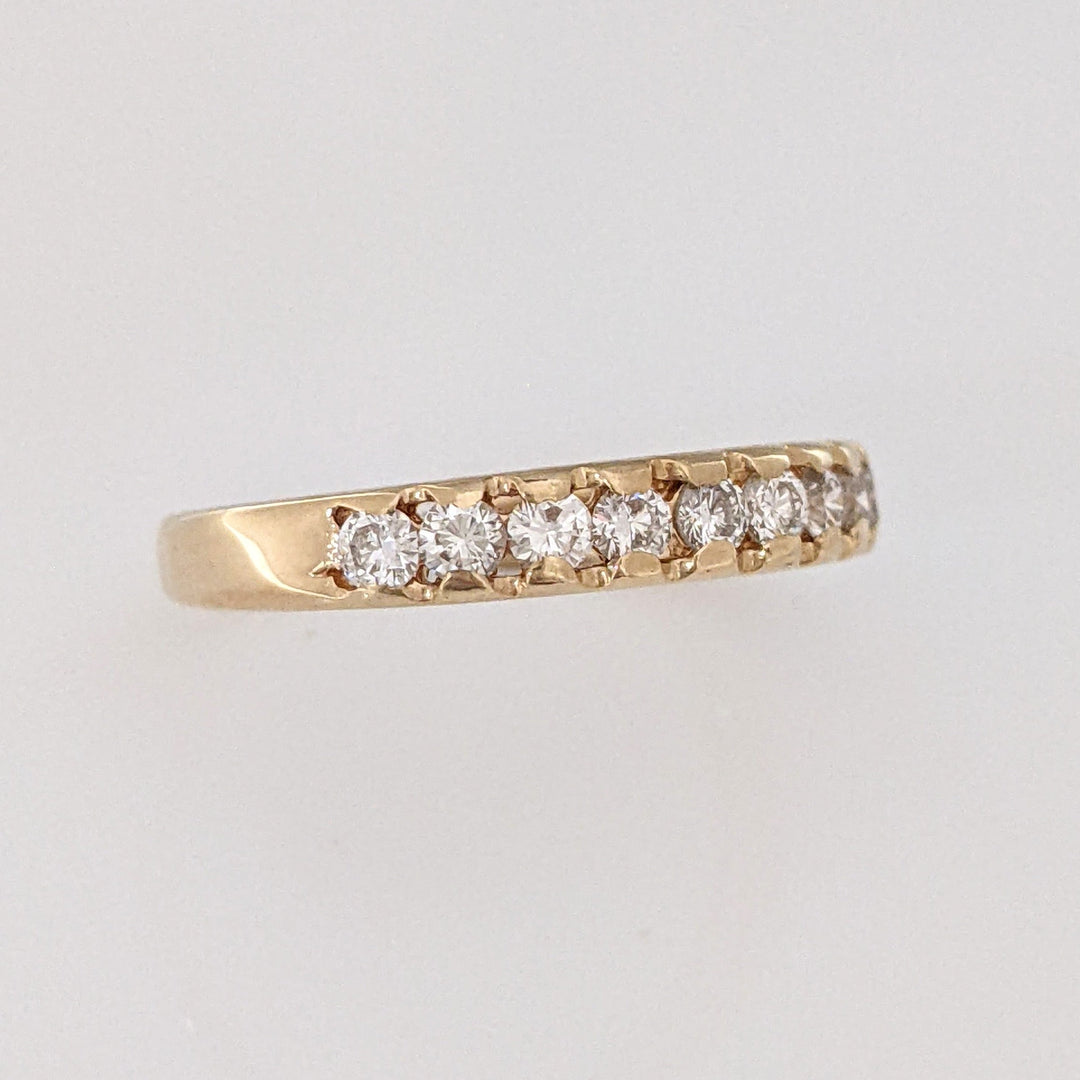 14K .36CTW SI2 I DIAMOND ROUND (12) ESTATE BAND 1.9 GRAMS