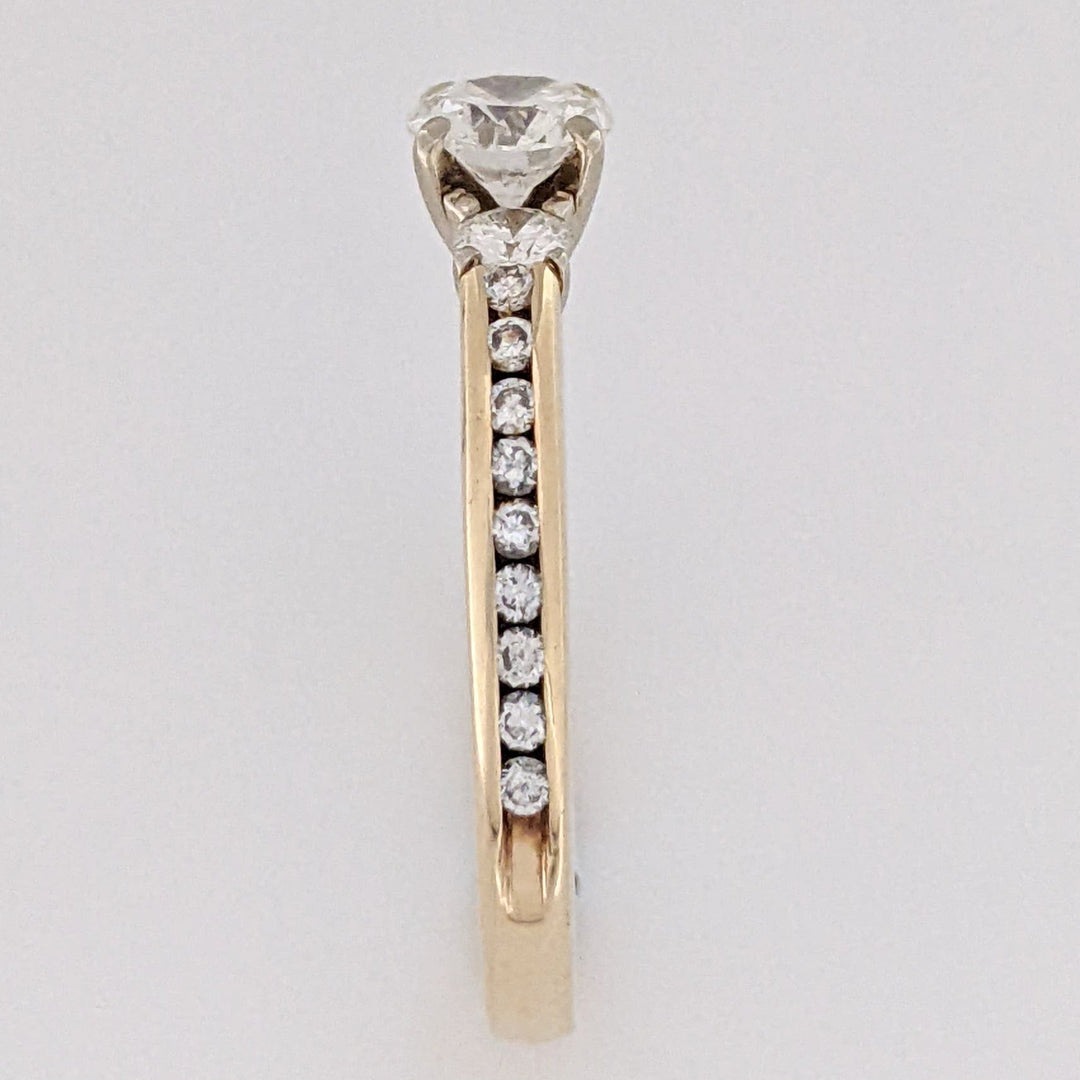 14K .94 CARAT TOTAL WEIGHT SI1 H DIAMOND ROUND (21) ESTATE TRINITY RING 3.9 GRAMS