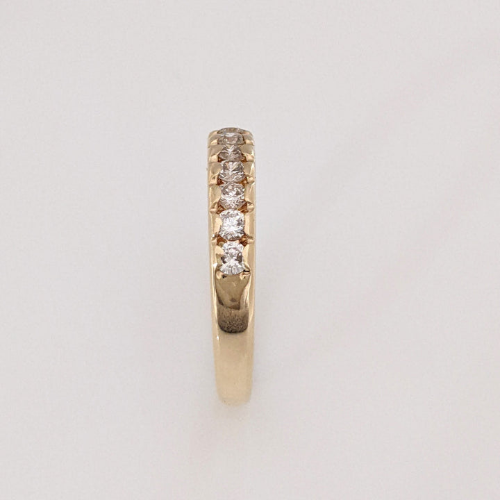 14K .36CTW SI2 I DIAMOND ROUND (12) ESTATE BAND 1.9 GRAMS