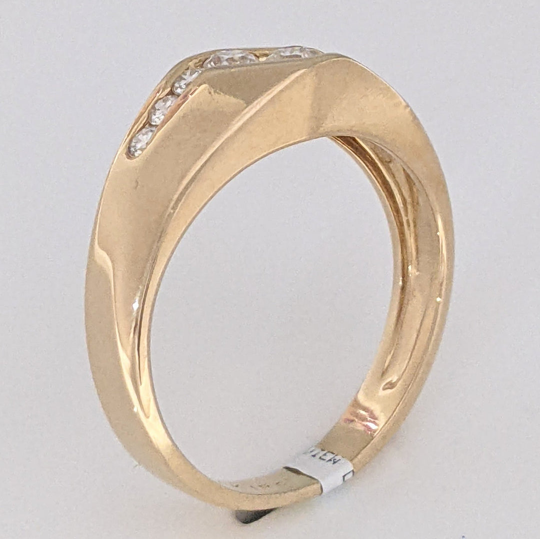 14K .40 CARAT TOTAL WEIGHT SI2 G DIAMOND ROUND (8) CHANNEL ESTATE BAND 5.3 GRAMS