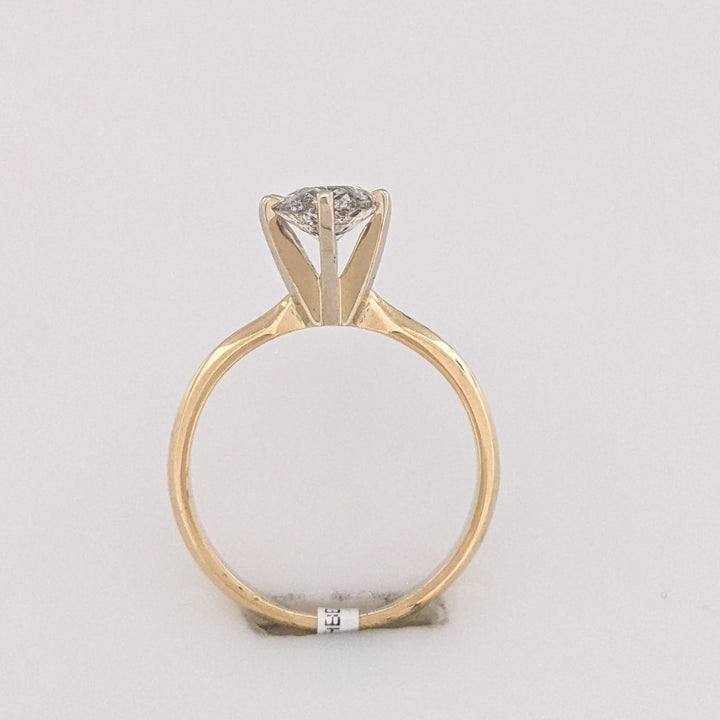 14K 1.30CT I3 I DIAMOND OVAL ESTATE RING 2.7 GRAMS