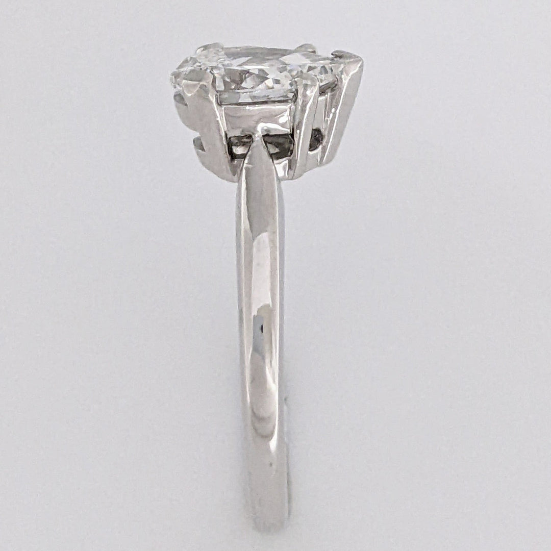 PLATINUM 1.22 CARAT TOTAL VS1 D DIAMOND PEAR ESTATE SOLITAIRE RING 4.5 GRAMS