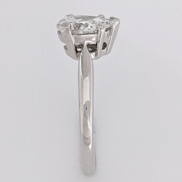PLATINUM 1.22 CARAT TOTAL VS1 D DIAMOND PEAR ESTATE SOLITAIRE RING 4.5 GRAMS