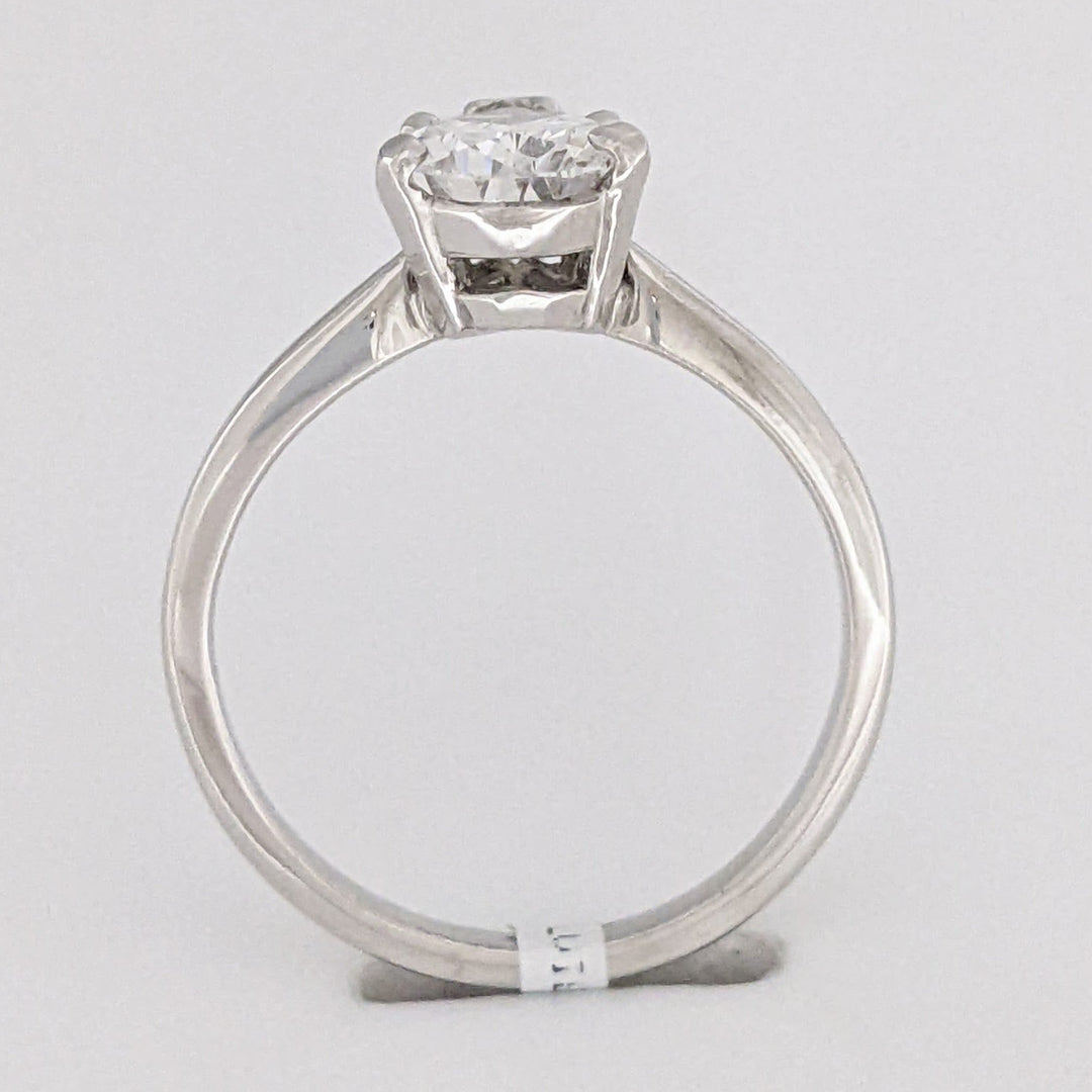 PLATINUM 1.22 CARAT TOTAL VS1 D DIAMOND PEAR ESTATE SOLITAIRE RING 4.5 GRAMS